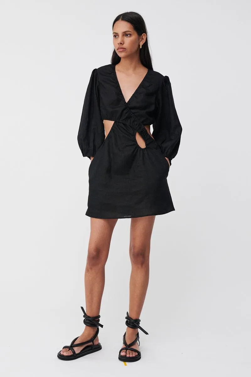 Roy Layered Cutout Mini Dress - Black