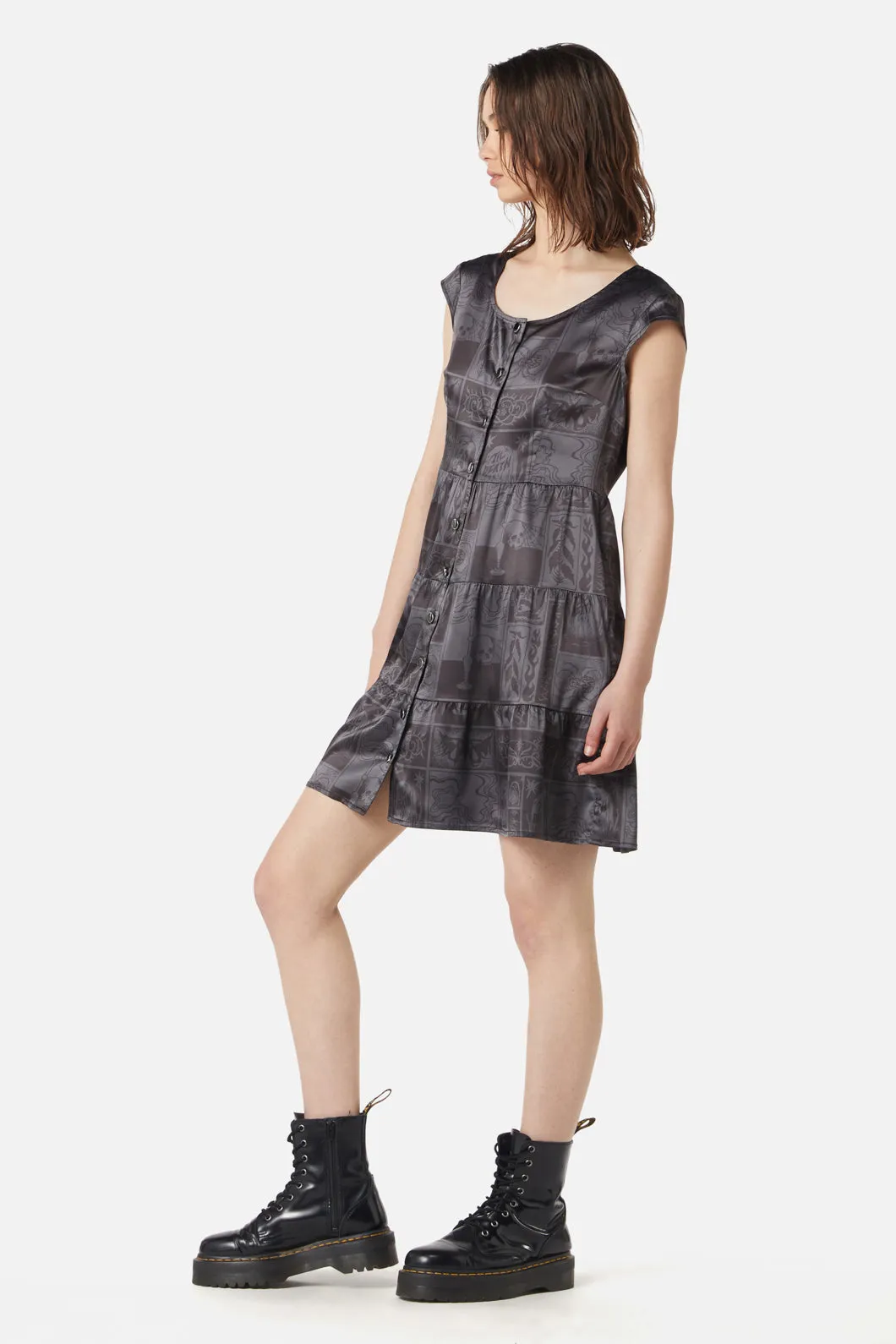 Ruined Mansion Satin Brocade Dress