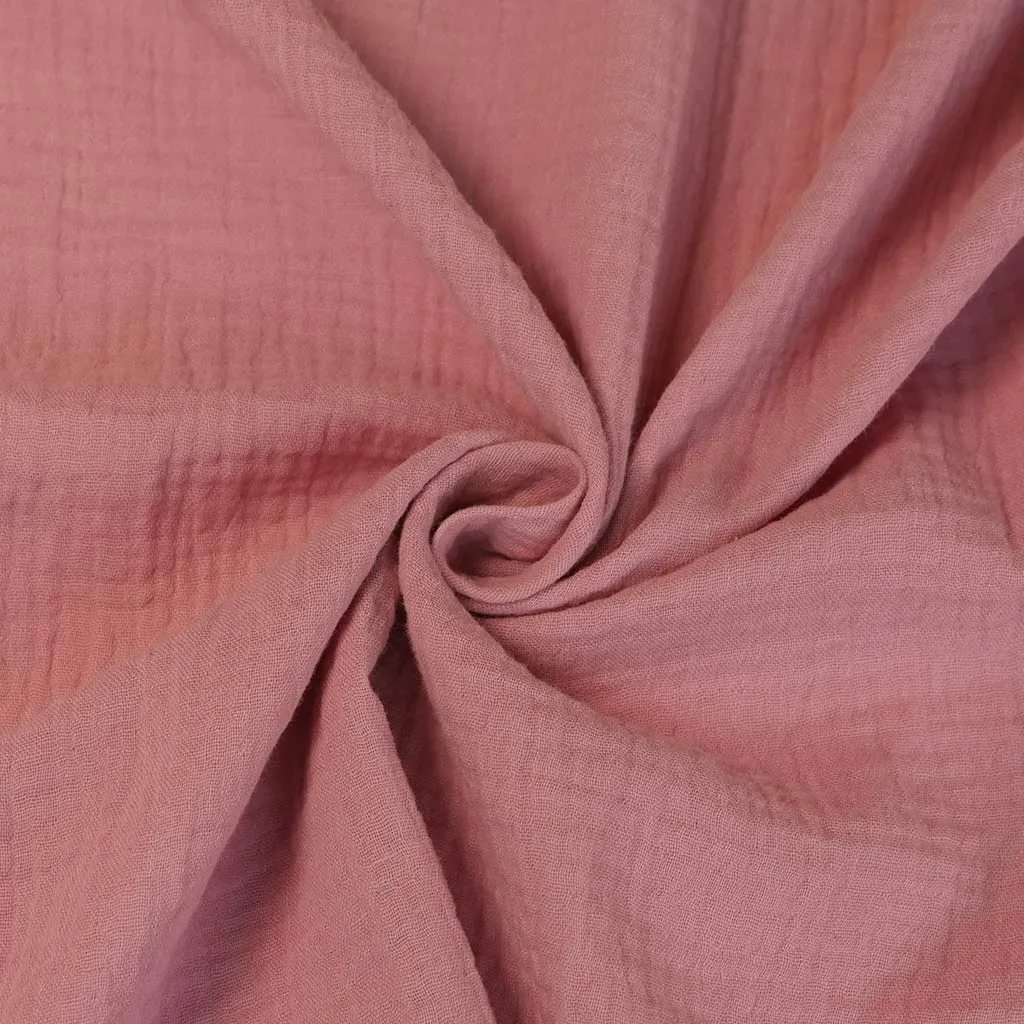 Seoni - Sugar Pink Cotton Double Gauze Woven Fabric Sample