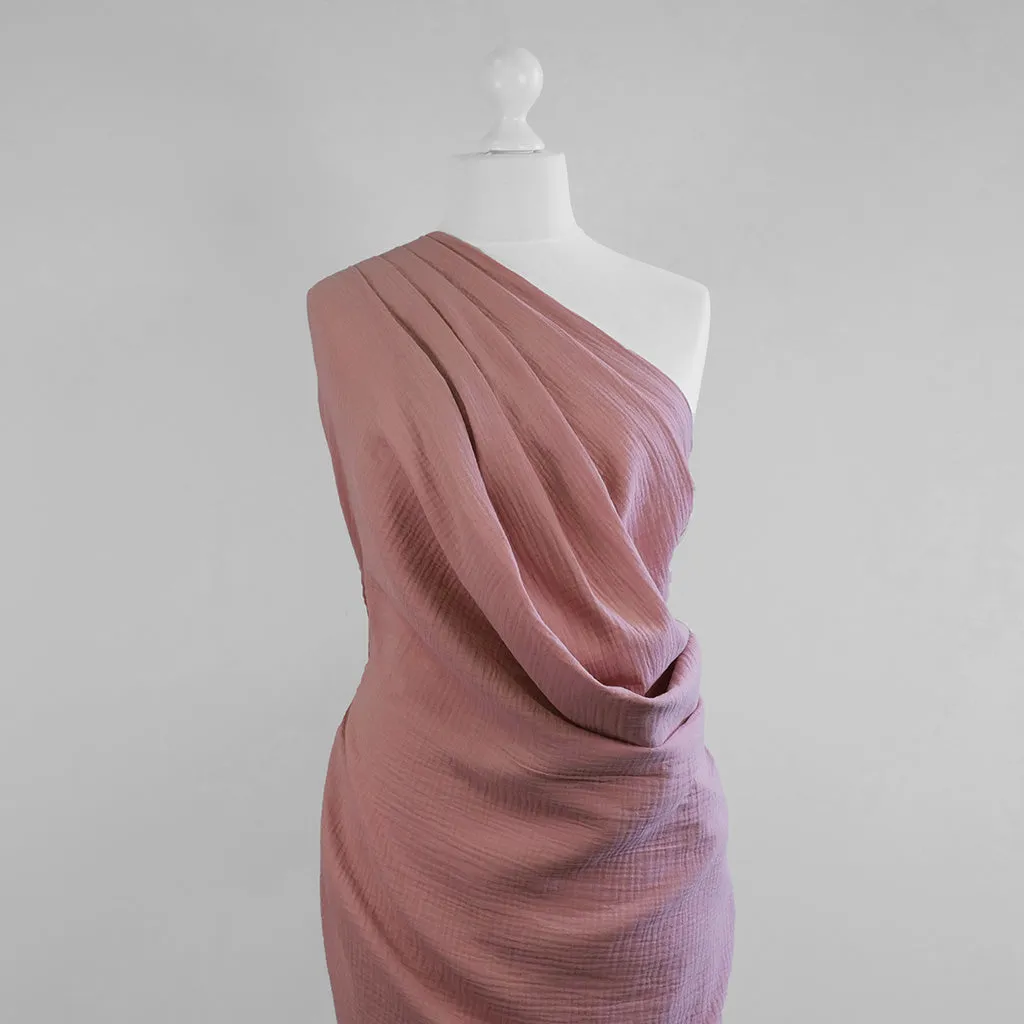 Seoni - Sugar Pink Cotton Double Gauze Woven Fabric Sample