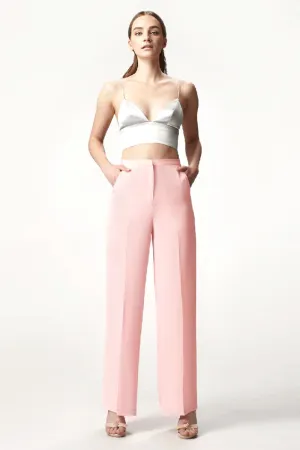 Silk Satin Bikini Bralet in Silver