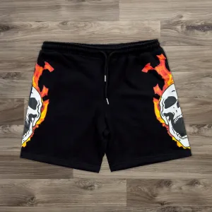 Sleek skull print shorts