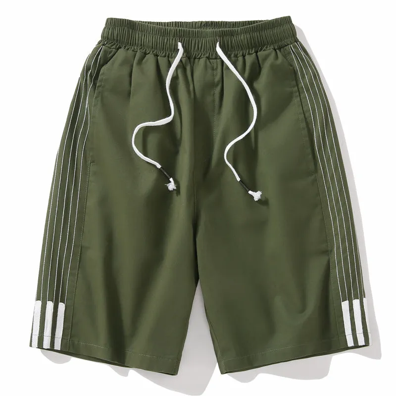 Summer Shorts Men Trendy Breathable knee length Casual Pants Korean Loose Beach Shorts