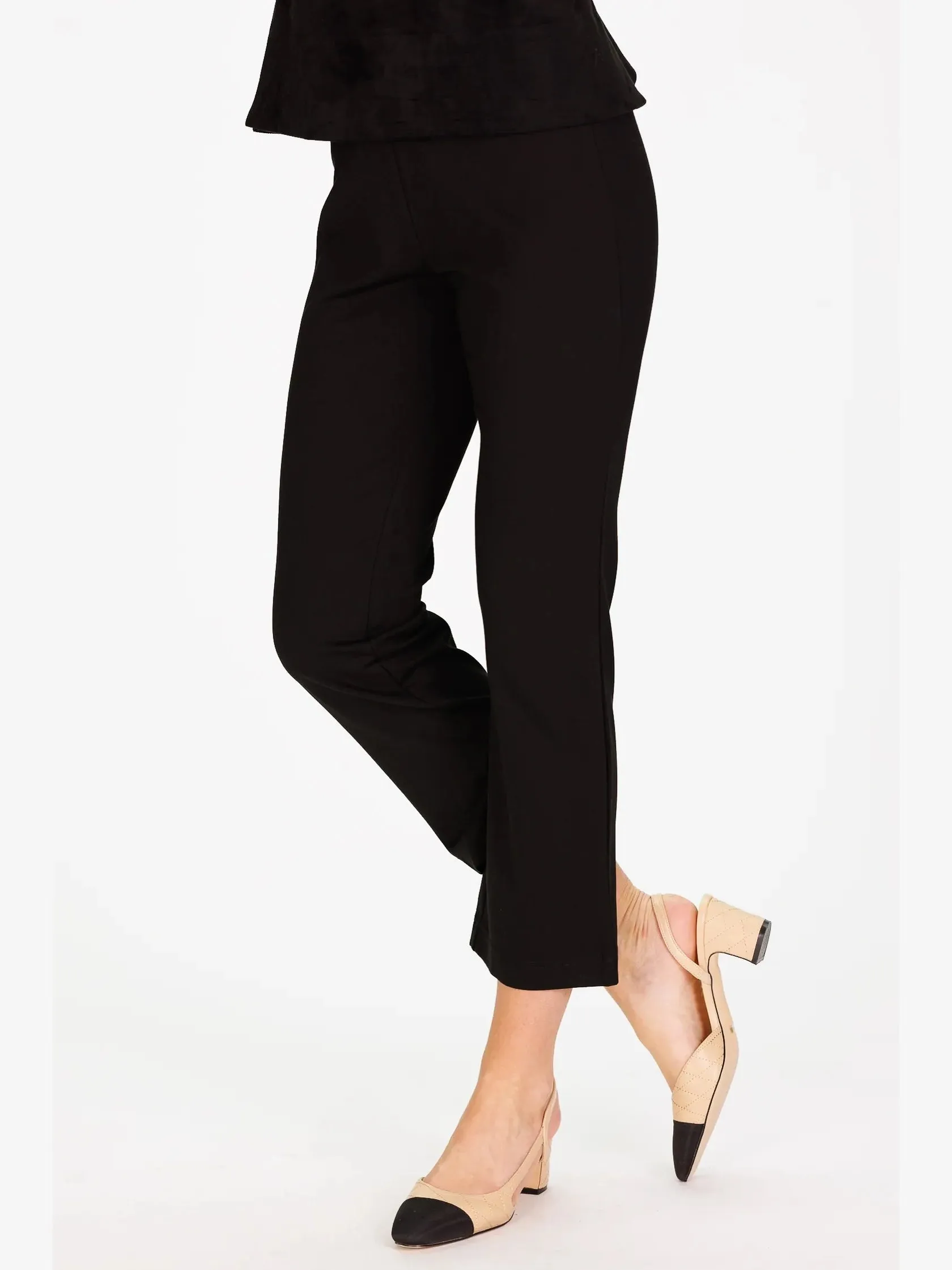 Traveling Pant Black Stretch Ponte by Duffield Lane