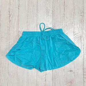 Tween Bottoms | Mesh Shorts - Aqua | Flowers By Zoe