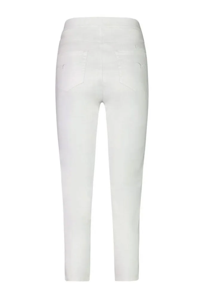 Vassalli Skinny Leg 7/8 Lightweight Pull On Pants White