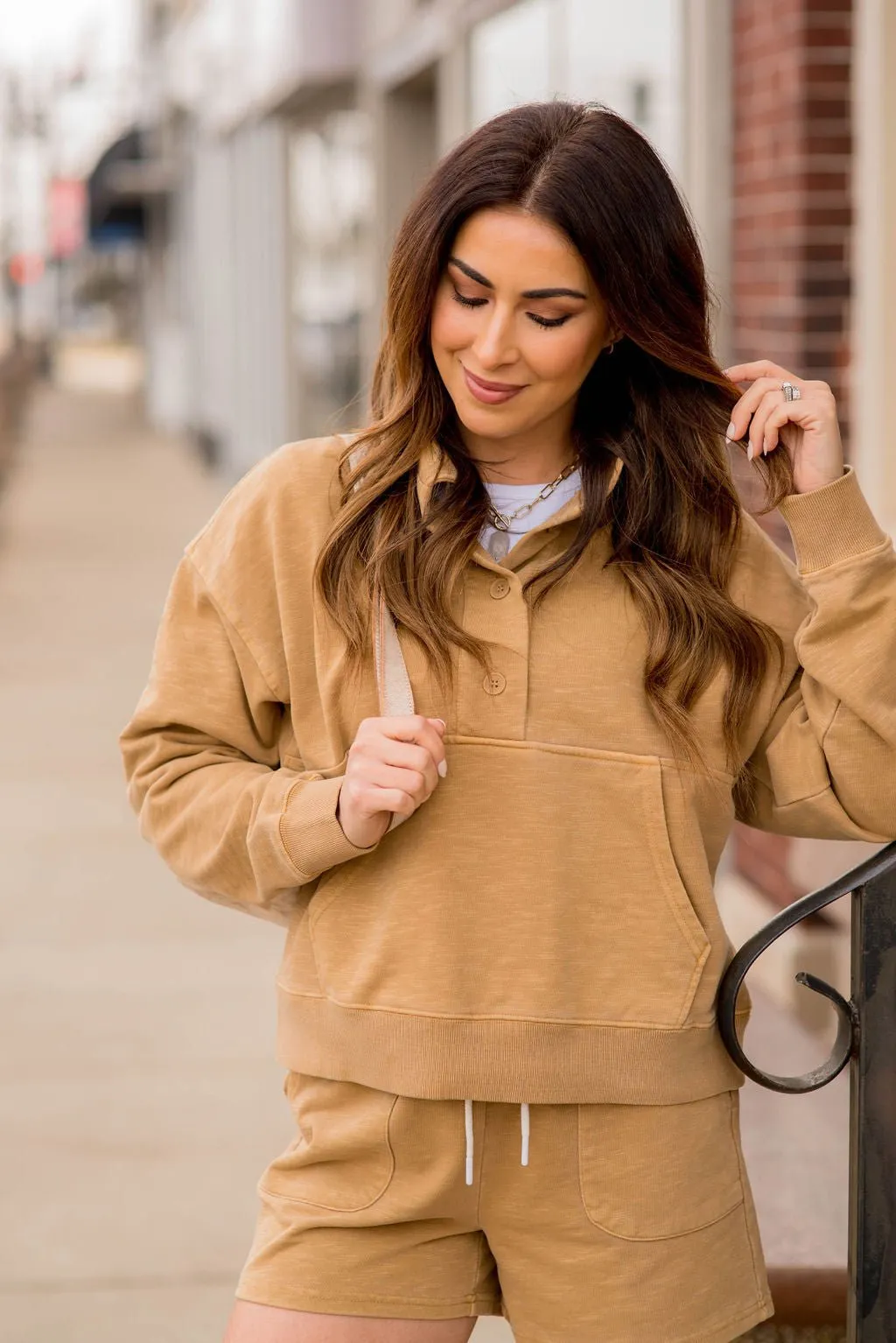 Vintage Wash Slub Pocket Accent Pullover