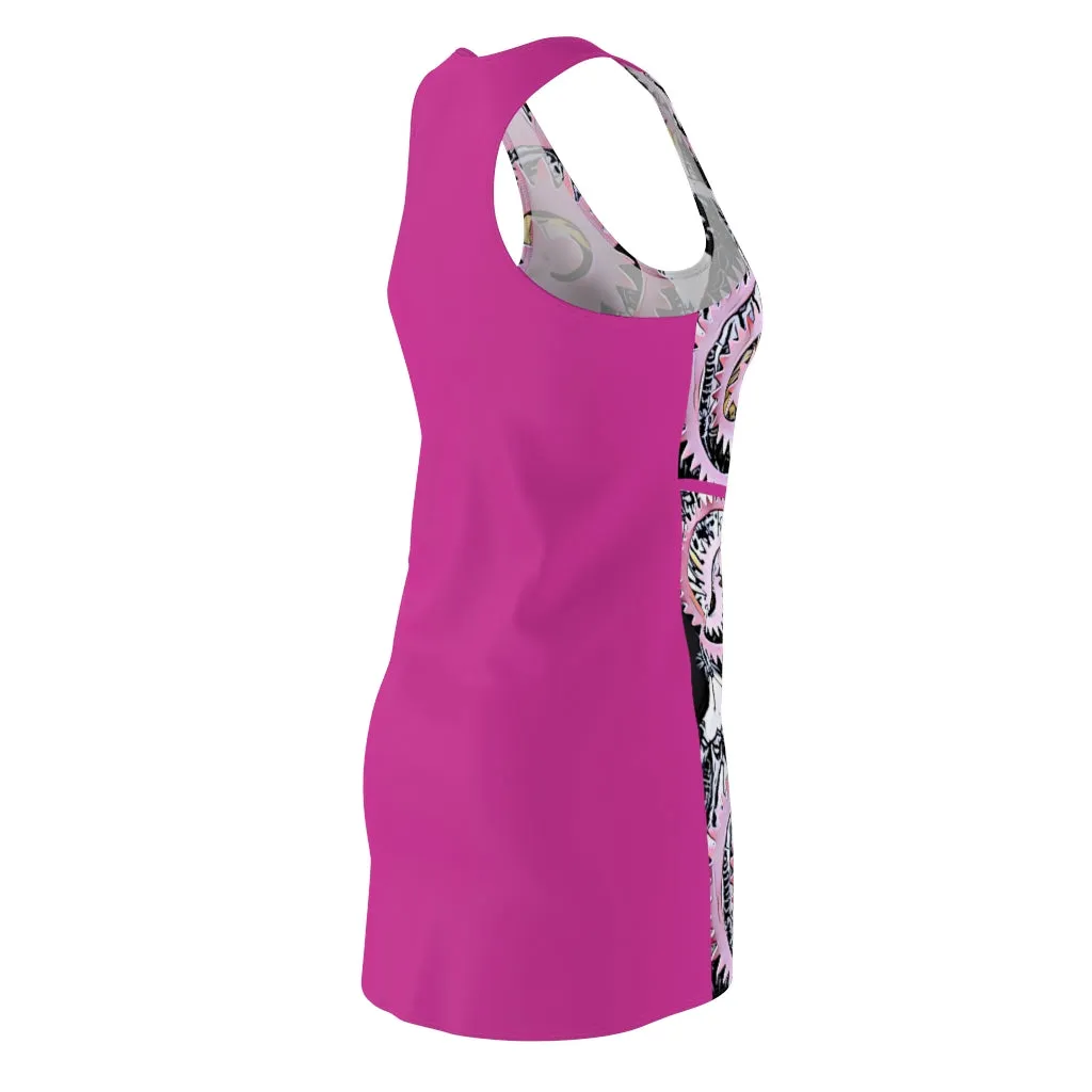 Women's Cut & Sew Racerback Pink Swirl  Dress