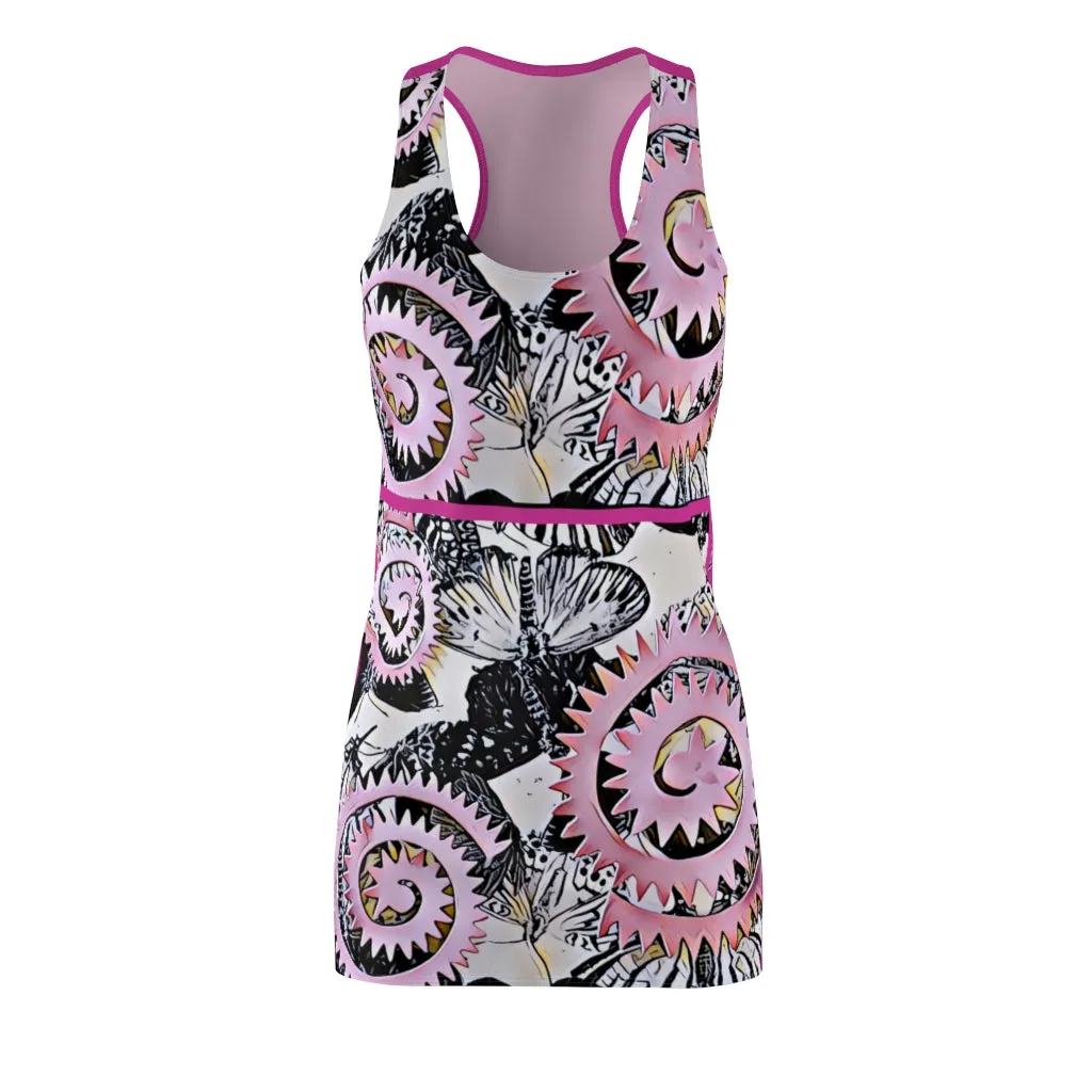 Women's Cut & Sew Racerback Pink Swirl  Dress
