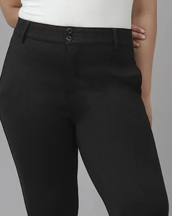 Women's ELLIOTT-JBLK High Rise Slim Pants | Jersey Black