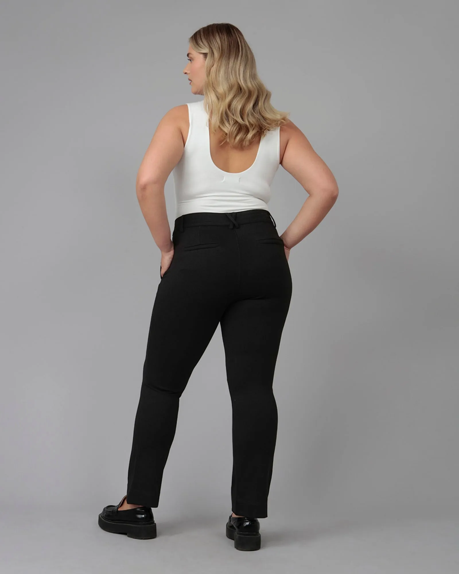 Women's ELLIOTT-JBLK High Rise Slim Pants | Jersey Black