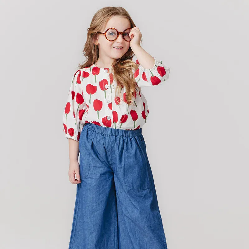 Wylie Pant, Dark Blue Chambray
